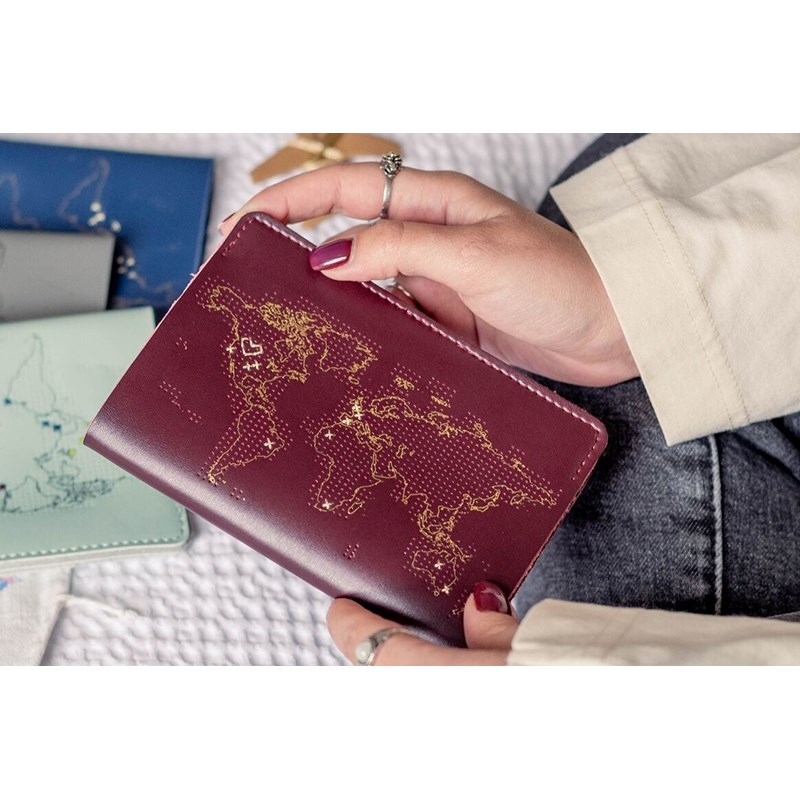 Protège-passeport en cuir stitch bo