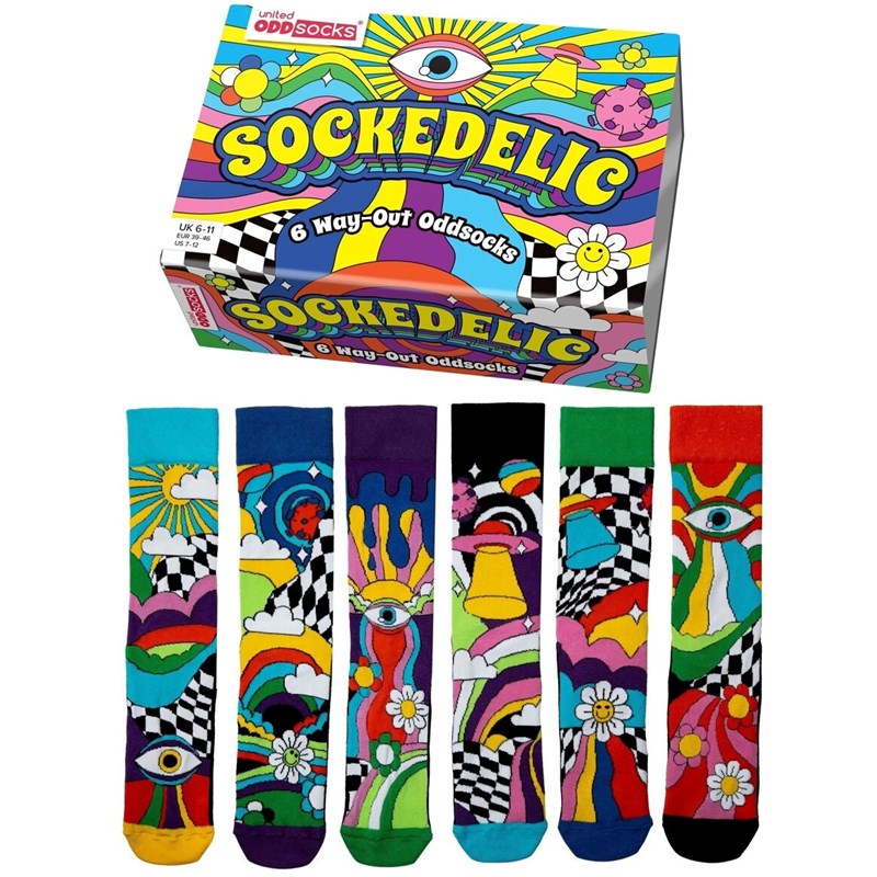 Sockédélic - coffret cadeau 6 chaus