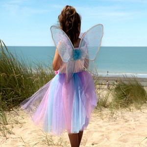 Robe de fée apolline 3-4 ans avec ailes - déguisement 3-4 ans - 96cm