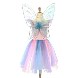 Robe de fée apolline 5-7 ans avec ailes - déguisement 5-7 ans - 120cm