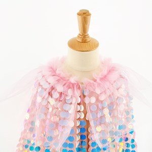 Cape sequins galaxia rose tu - déguisement Unique
