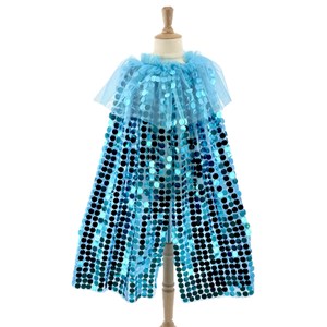 Cape sequins galaxia bleu tu - déguisement Unique