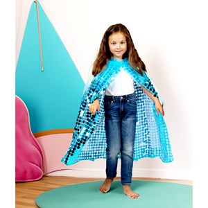 Cape sequins galaxia bleu tu - déguisement Unique