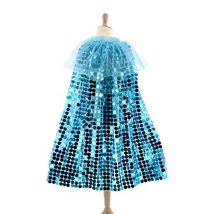 Cape sequins galaxia bleu tu - déguisement Unique
