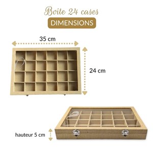 Coffret de rangement 24 pierres