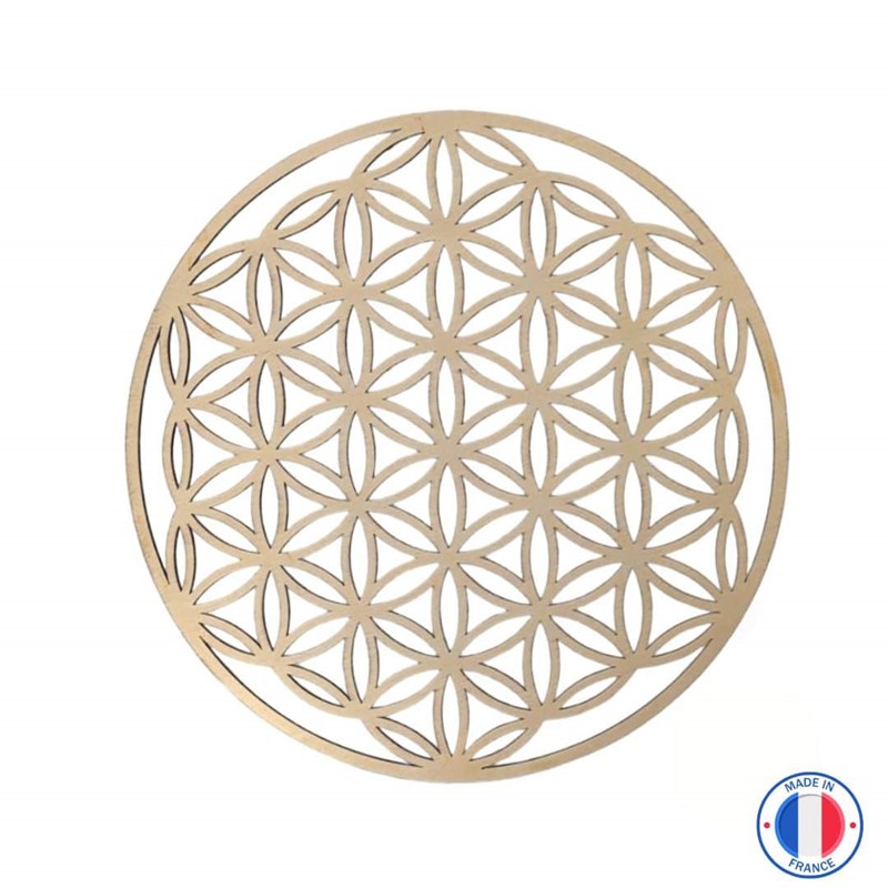 Grande fleur de vie en bois 20 cm