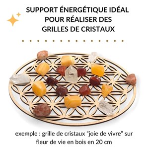 Grande fleur de vie en bois 20 cm