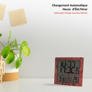 Réveil radio-piloté  - rétroéclairage - date, jour & température