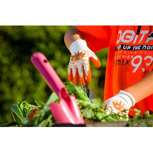 Gant de jardinage enfant orange, gaston le hérisson - rostaing - 6-8 ans