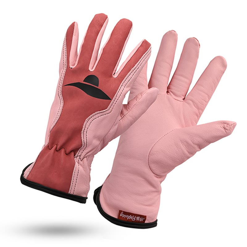Gant de jardin en cuir rose miss - rostaing - 8 - m