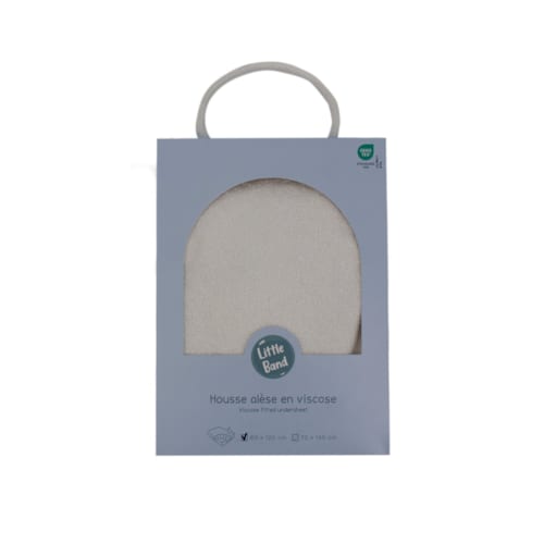 Little Band - Protection matelas bébé 60x120 cm en viscose bambou blanc
