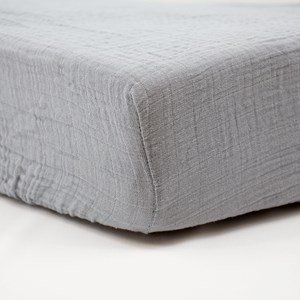 Drap housse 60x120 cm gris - drap housse bébé en gaze de coton