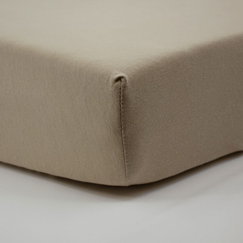 Drap housse 60x120 cm taupe - drap housse bébé en coton