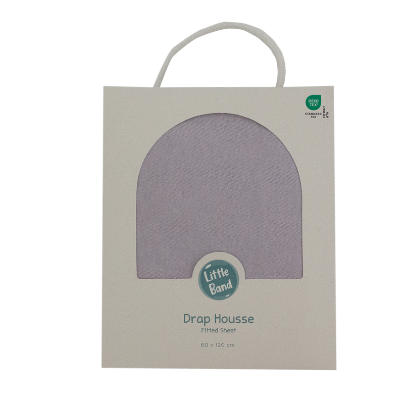 Drap housse 60x120 cm parme - drap housse bébé jersey 100% coton