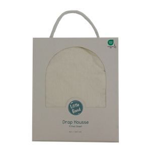 Drap housse 60x120 cm vanille - drap housse bébé jersey 100% coton