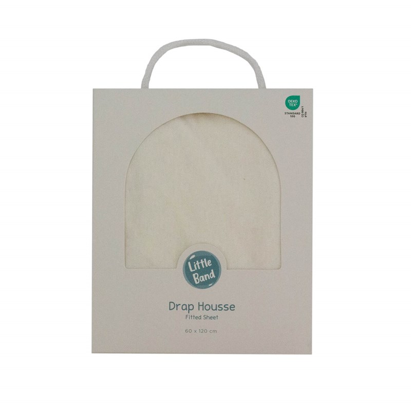 Drap housse 60x120 cm neige - drap housse bébé jersey 100% coton