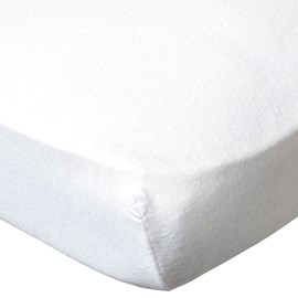 Drap housse 70x140 cm blanc - drap housse bébé en coton bio