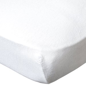Drap housse 70x140 cm blanc - drap housse bébé en coton bio
