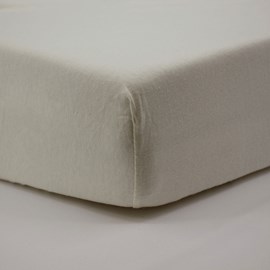 Drap housse 70x140 cm écru - drap housse bébé en coton
