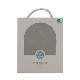 Drap-housse 70x140 cm gris perle - drap housse bébé jersey 100% coton