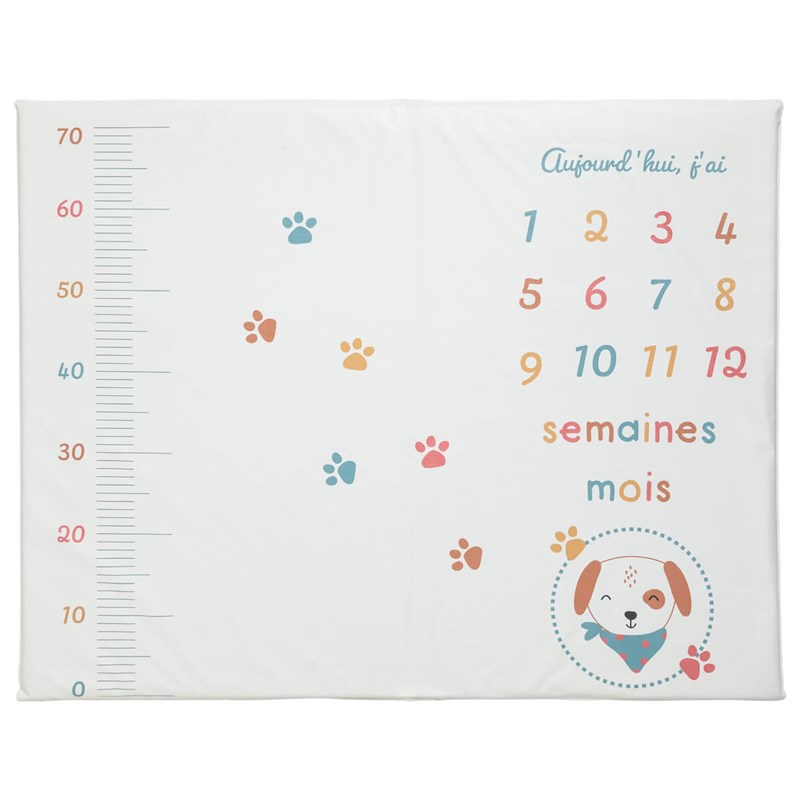 Tapis de jeu en pvc 72x92 cm avec étapes bébé - toutou