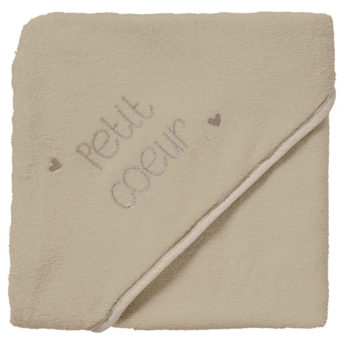 Babycalin - Cape de bain 100x100 cm petit cœur - sortie de bain bébé xl
