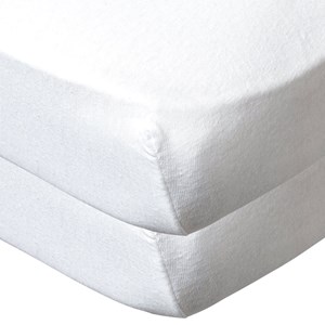 Drap housse 60x120 cm - lot de 2 - blanc &nbsp; blanc en coton