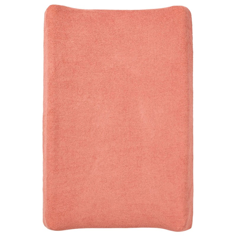 Housse pour matelas à langer terracotta en éponge 50x70 cm