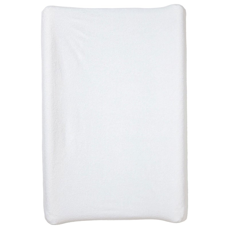 Housse pour matelas à langer blanc en éponge 50x70 cm