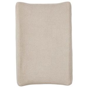 Housse pour matelas à langer taupe en éponge 50x70 cm