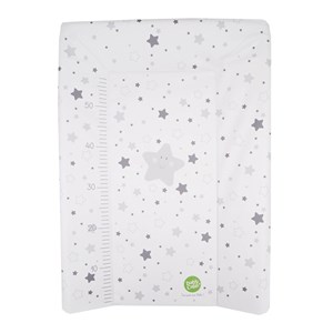 Matelas à langer bébé luxe toise étoiles grises 50x70 cm