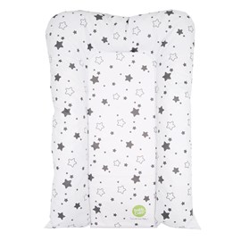 Matelas à langer bébé flocons étoiles gris clair 50x70 cm