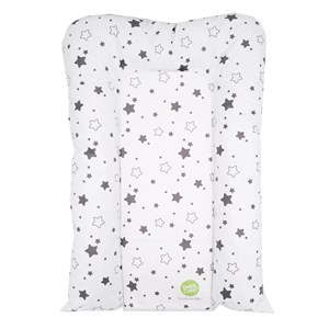 Matelas à langer bébé flocons étoiles gris clair 50x70 cm