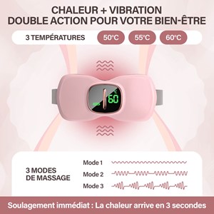 Ceinture chauffante vibrante - anti douleur menstruelles et lombaires