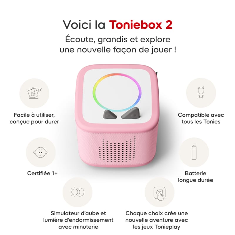 Mon premier coffret toniebox 2 - boite à histoires - rose fleur (tonies) - Image 1