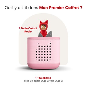 Mon premier coffret toniebox 2 - boite à histoires - rose fleur