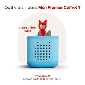 Mon premier coffret toniebox 2 - boite à histoires - bleu ciel
