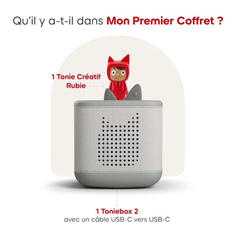 Mon premier coffret toniebox 2 - boite à histoires - gris lune (tonies) - Image 2