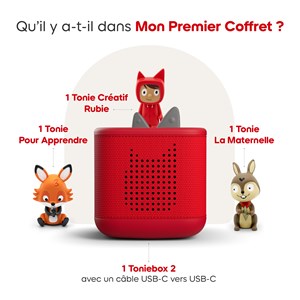 Pack toniebox 2 - boite à histoires - mes comptines - rouge