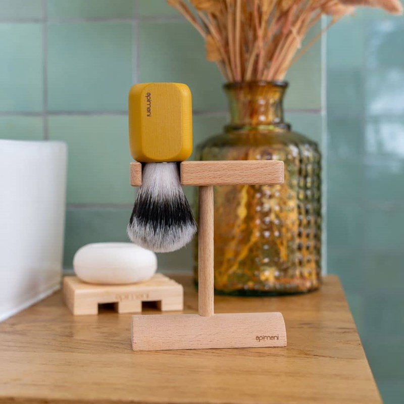 Coffret barbe – accessoires de rasage – jaune