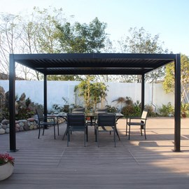Hydra pergola bioclimatique 4x3m structure en aluminium noir