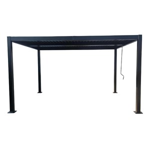 Hydra pergola bioclimatique 4x3m structure en aluminium noir