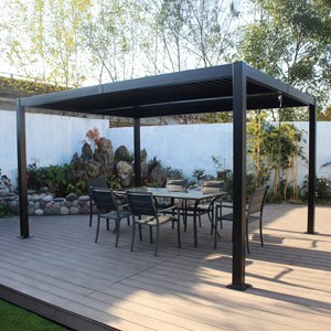 Hydra pergola bioclimatique 4x3m structure en aluminium noir