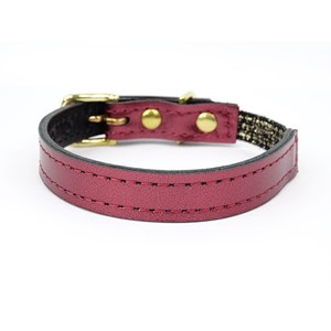 Collier pour chat panthera pardus by maurice en cuir - taille 3 - rouge