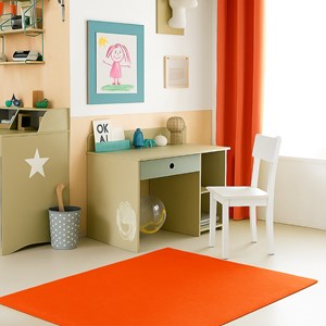 Rideaux en gaze de coton bio fraise Rouge