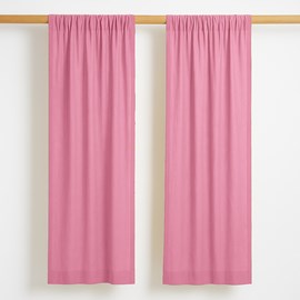 Rideaux en gaze de coton bio rose