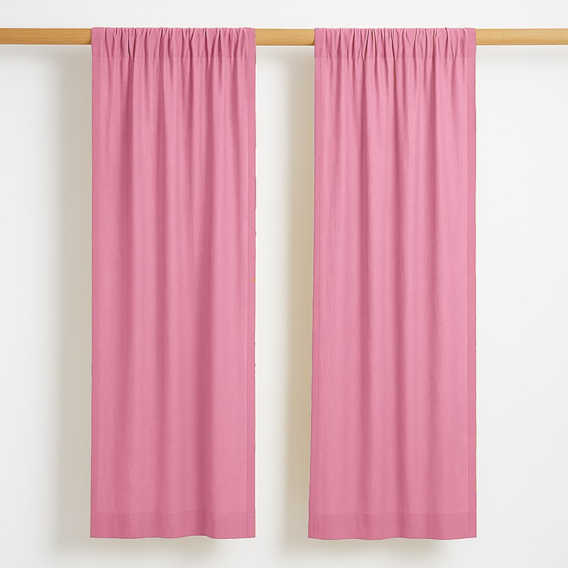 Papate - Rideaux en gaze de coton bio rose
