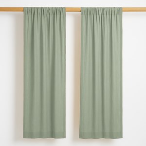 Rideaux en gaze de coton bio vert Vert