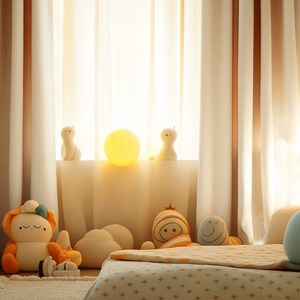 Rideaux en gaze de coton bio blanc Blanc