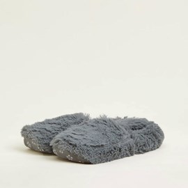 Chaussons bouillotte gris fonce warmies